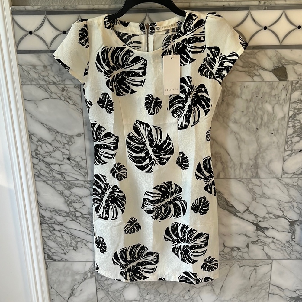 NWT Relished White Palm Funday Dress